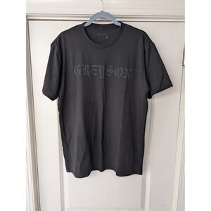 Greyson Clothiers Mens Black Old English Logo Wolf Graphic T-Shirt Large